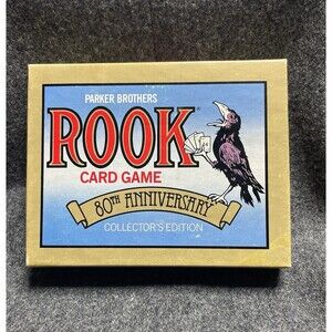 Vintage Rook Card Game 80TH Anniversary Collector's Edition 1986 in Box w/ Rules